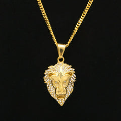 Lion Head Pendant & Necklace