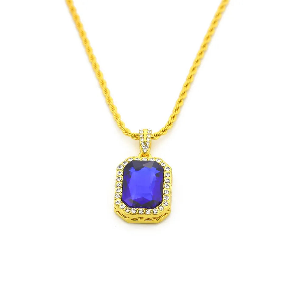 3-Piece Gem Angel & Jesus Pendant Set