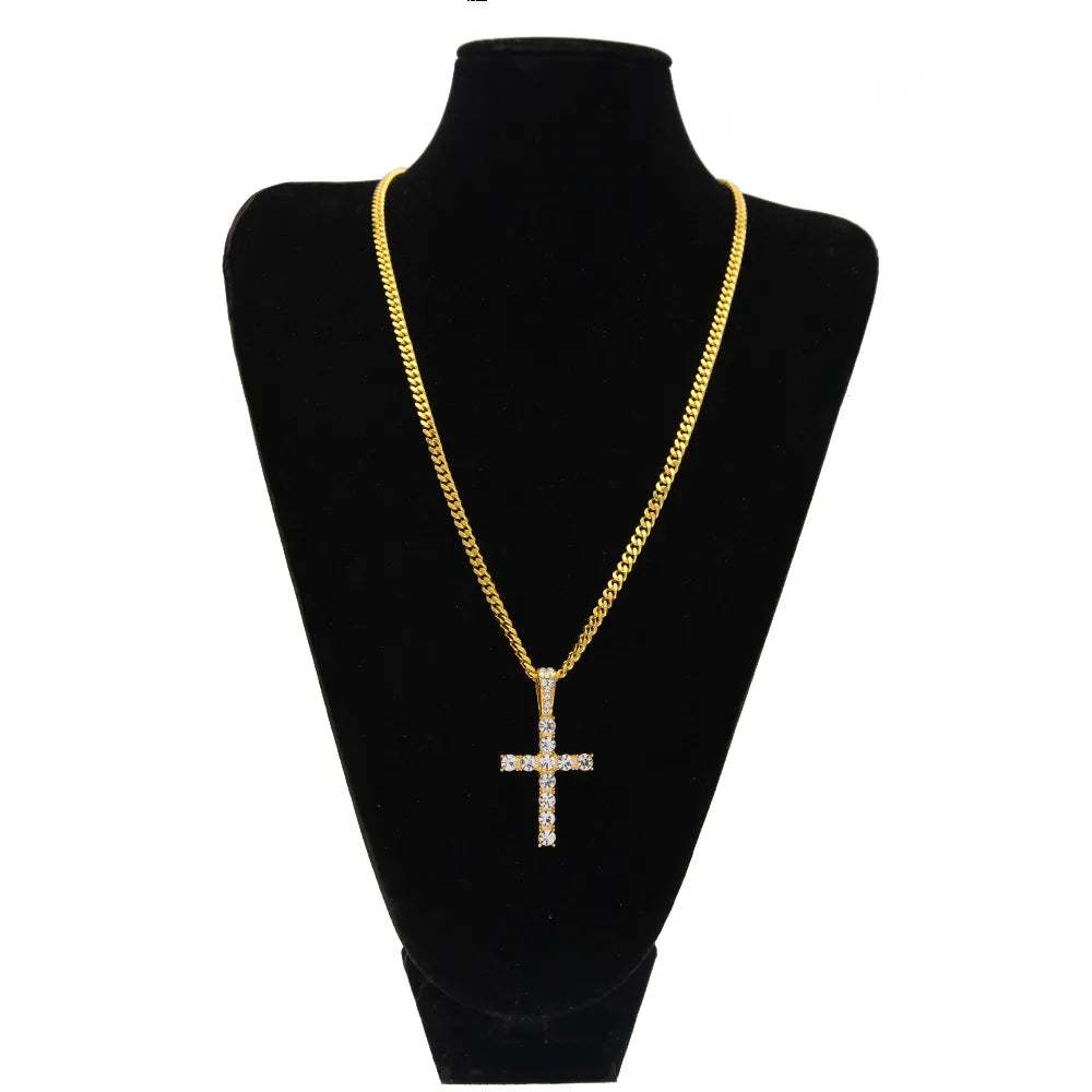 Iced Out Cross & Necklace