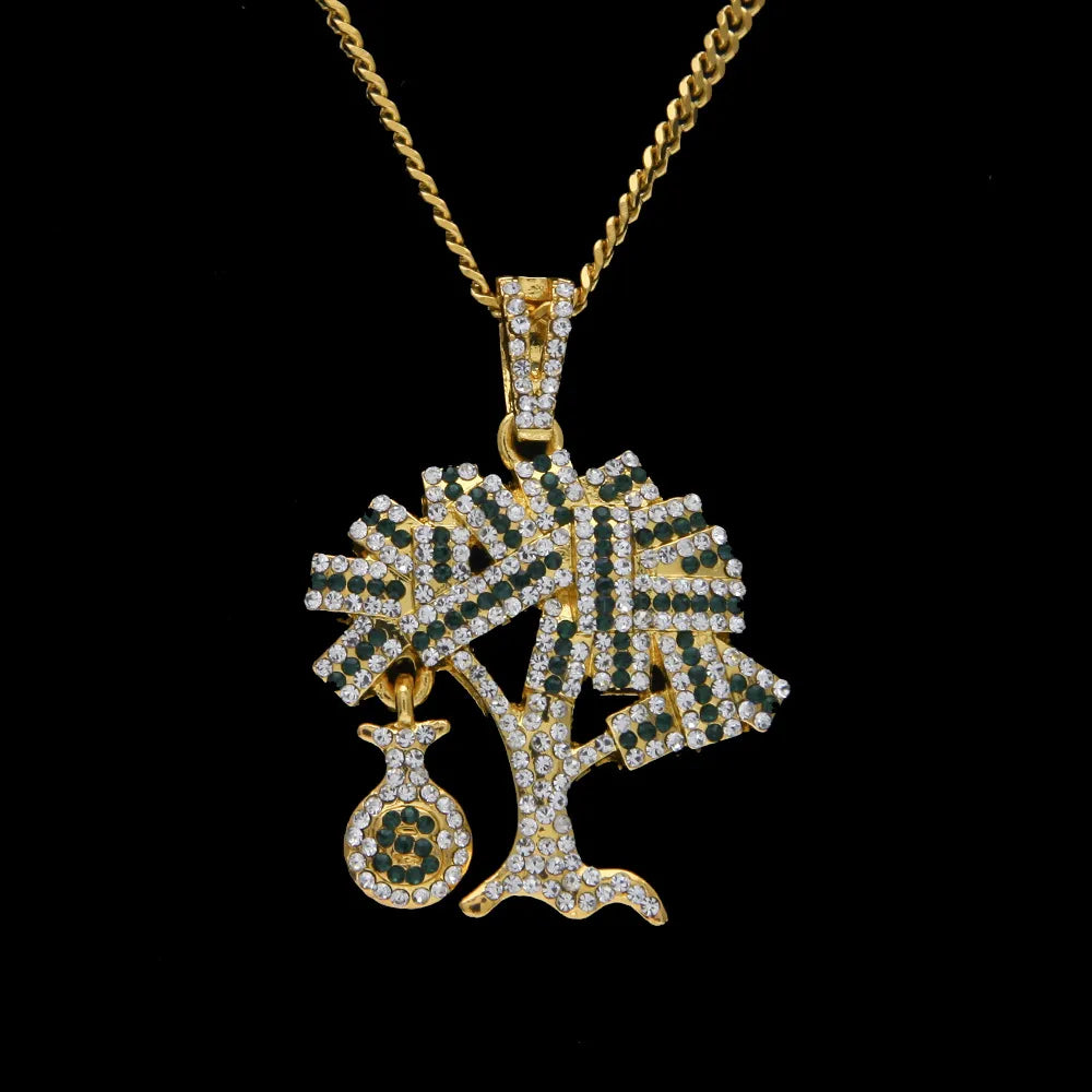 Money Tree Pendant & Necklace – Gold or Silver