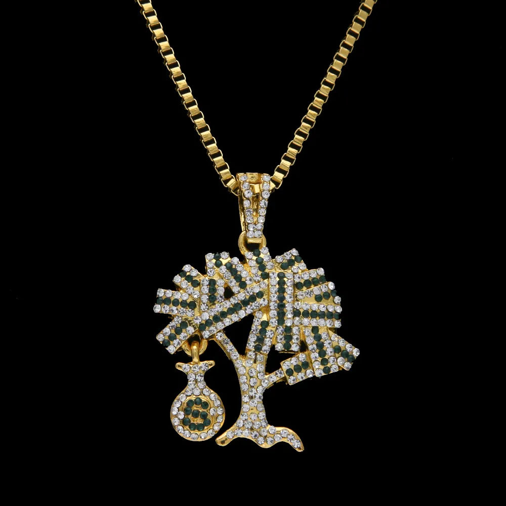 Money Tree Pendant & Necklace – Gold or Silver