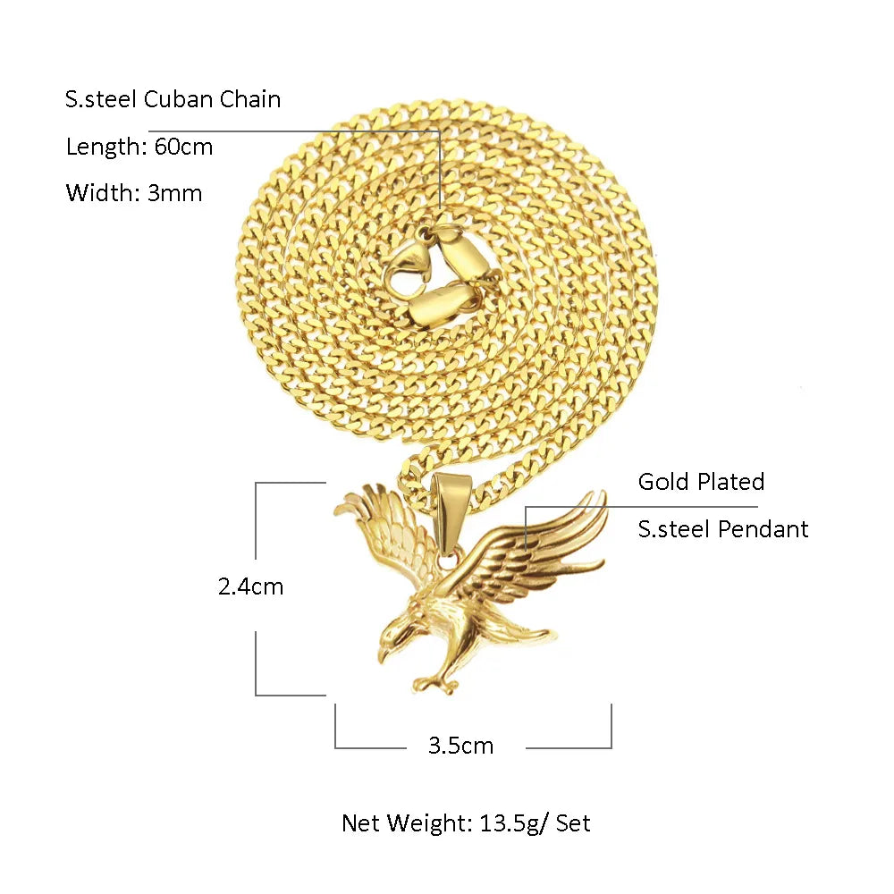 Eagle Pendant and Necklace
