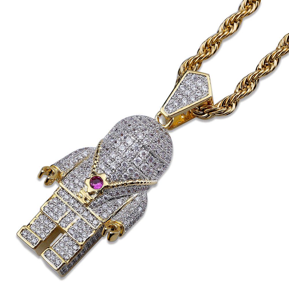 Iced Out Astronaut Pendant & Necklace
