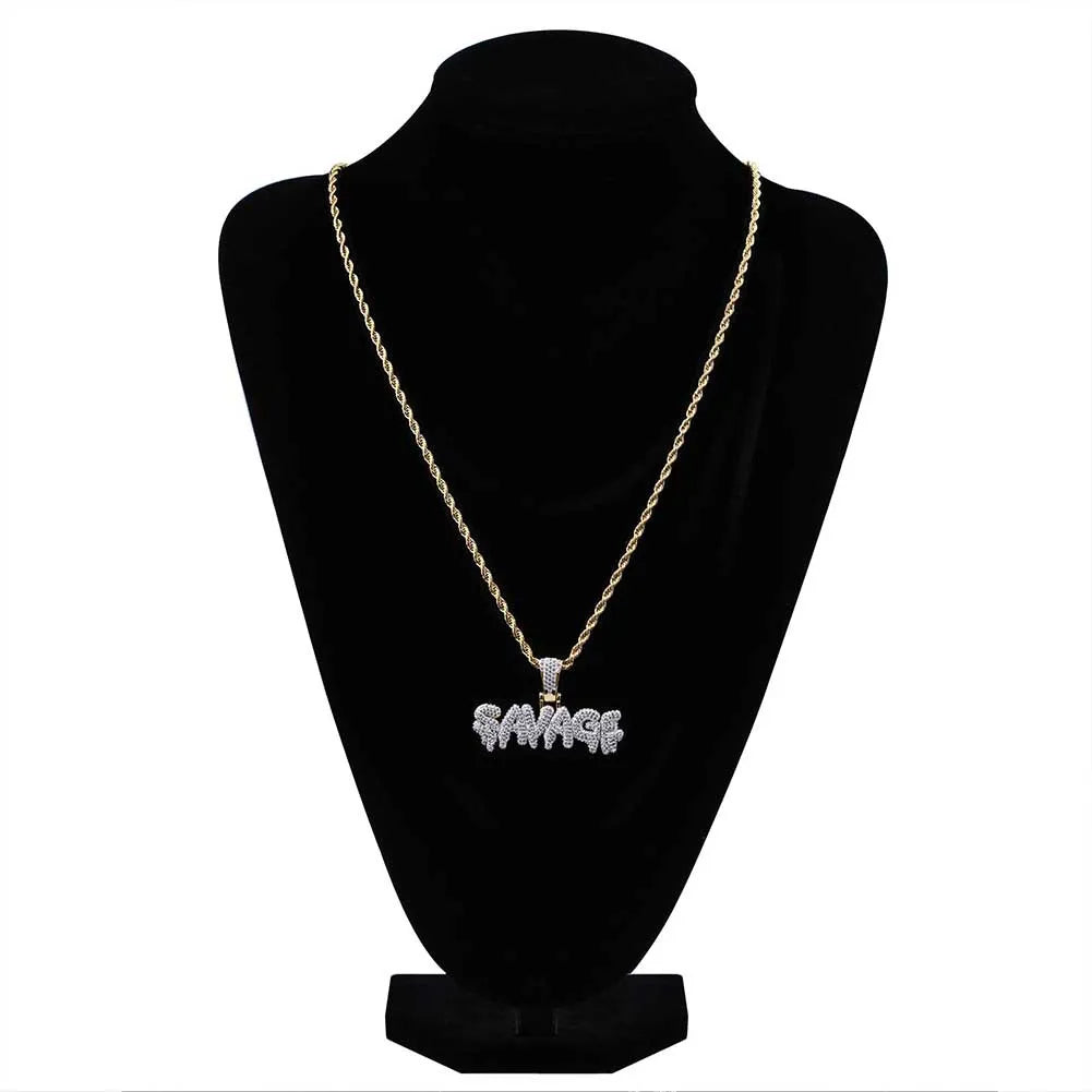Iced Out Savage Pendant & Necklace
