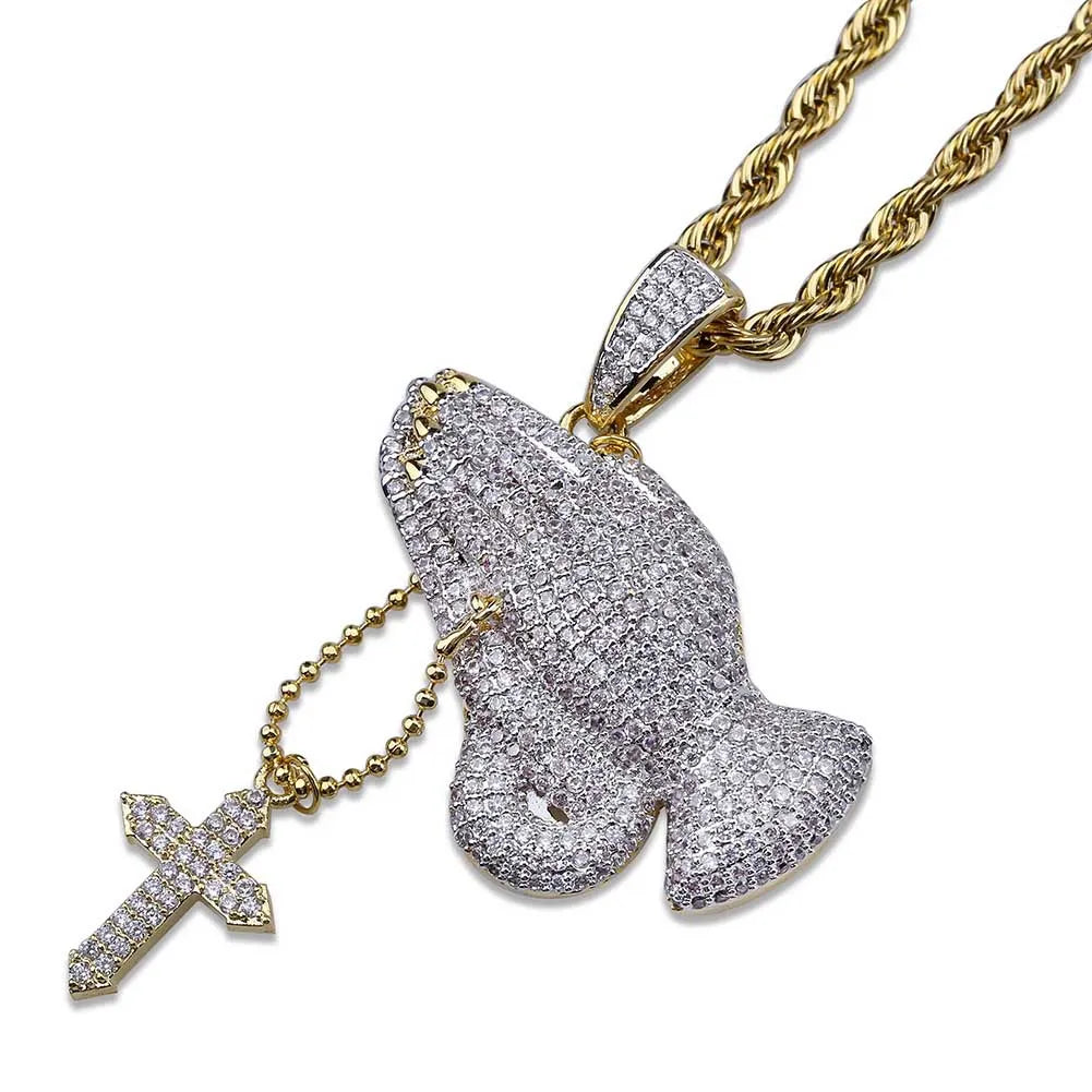 Iced Out Praying Hands