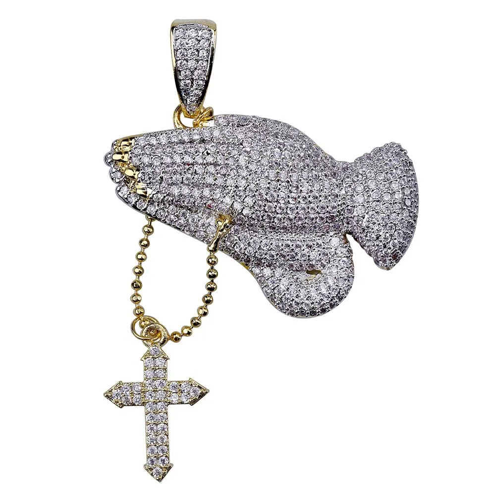 Iced Out Praying Hands