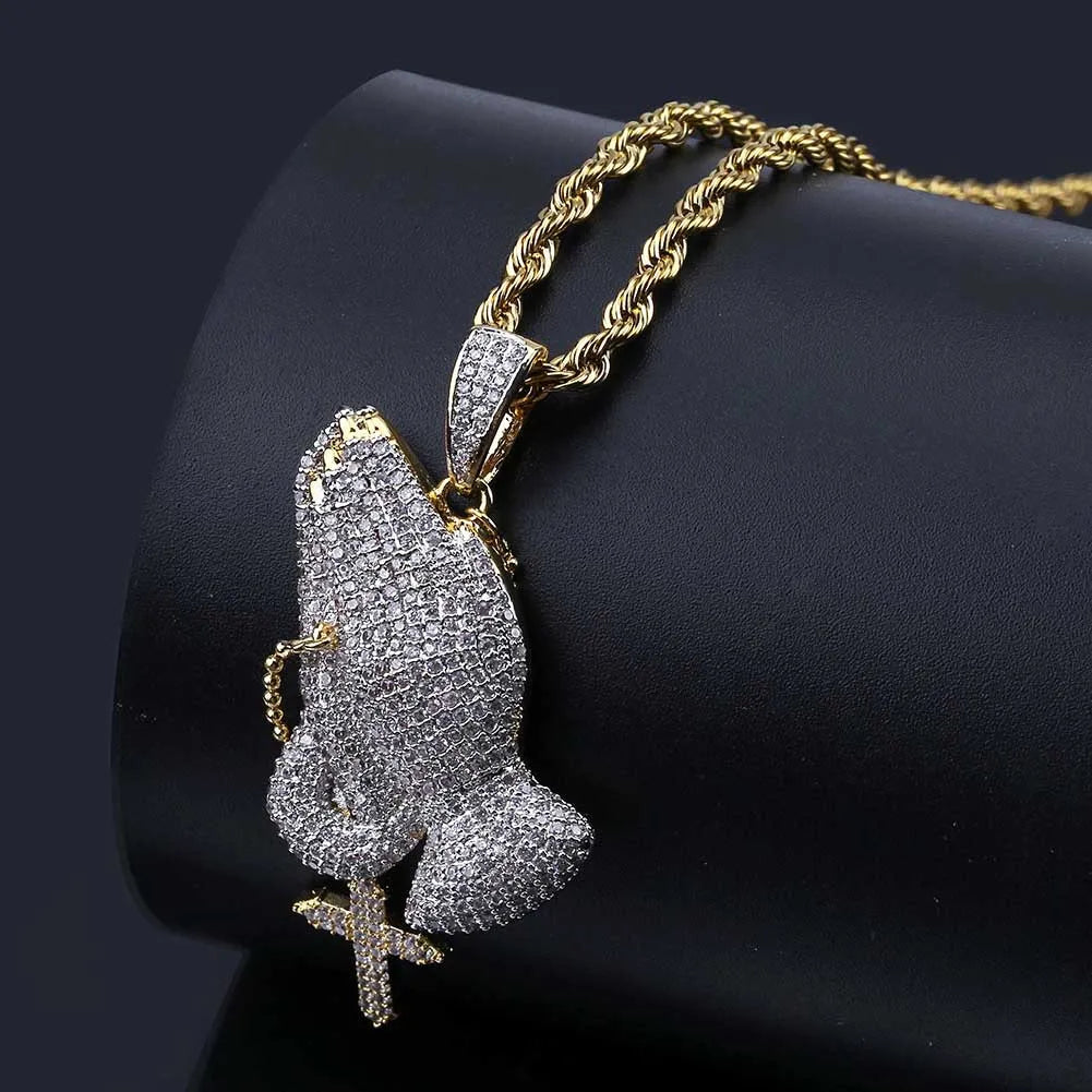 Iced Out Praying Hands