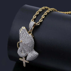 Iced Out Praying Hands