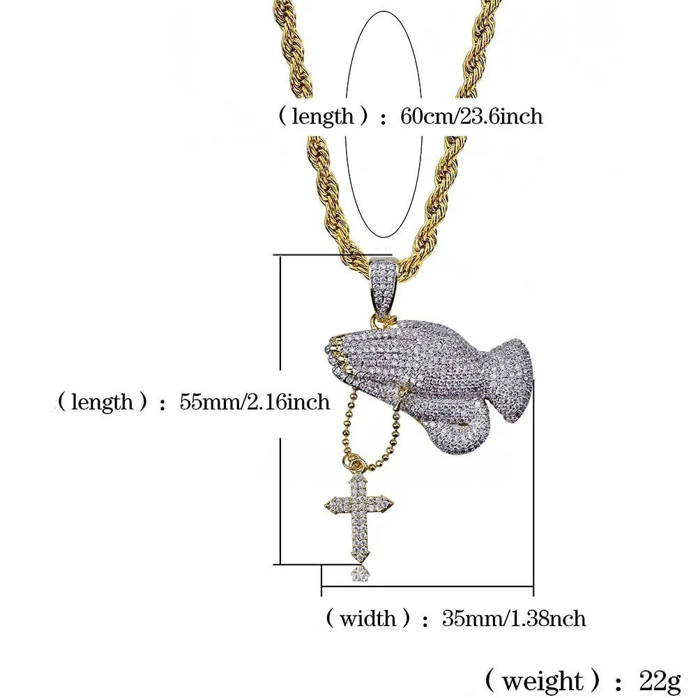 Iced Out Praying Hands