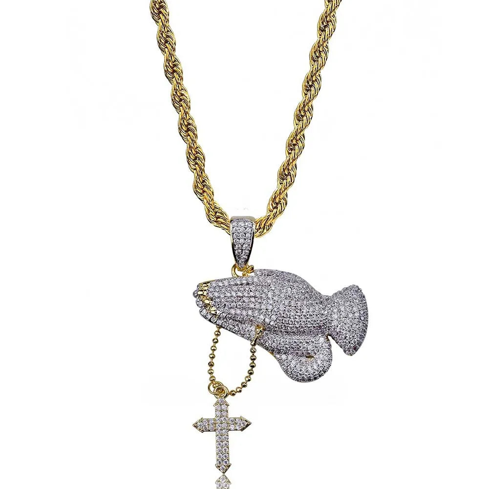 Iced Out Praying Hands