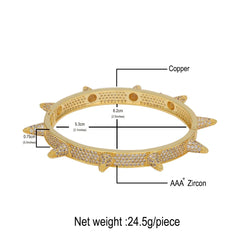 Iced Out Micro Pave Rivet Bangles – Gold or Silver