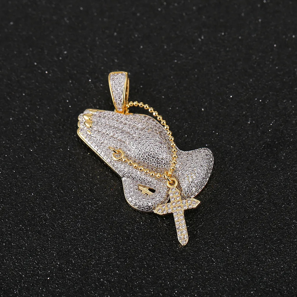 Iced Out Praying Hands