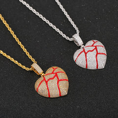 Lava Heart Pendant & Necklace 