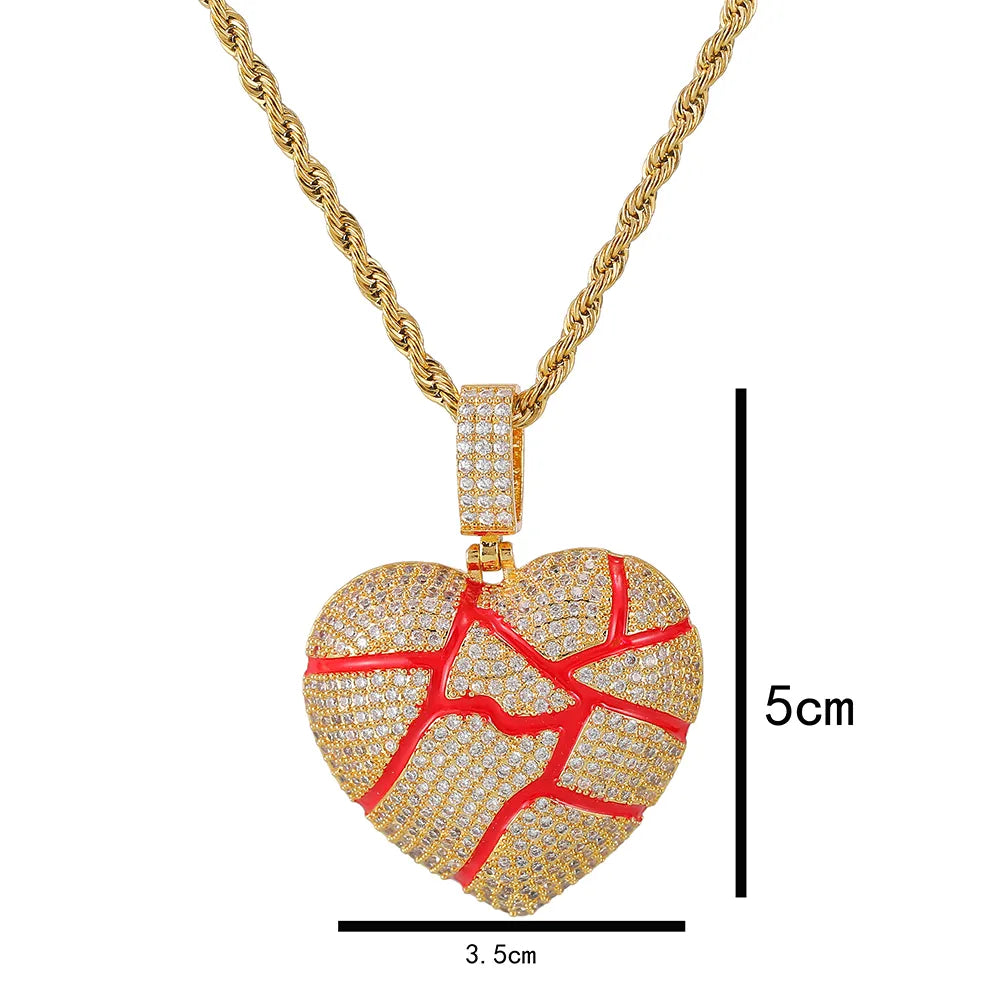 Lava Heart Pendant & Necklace 