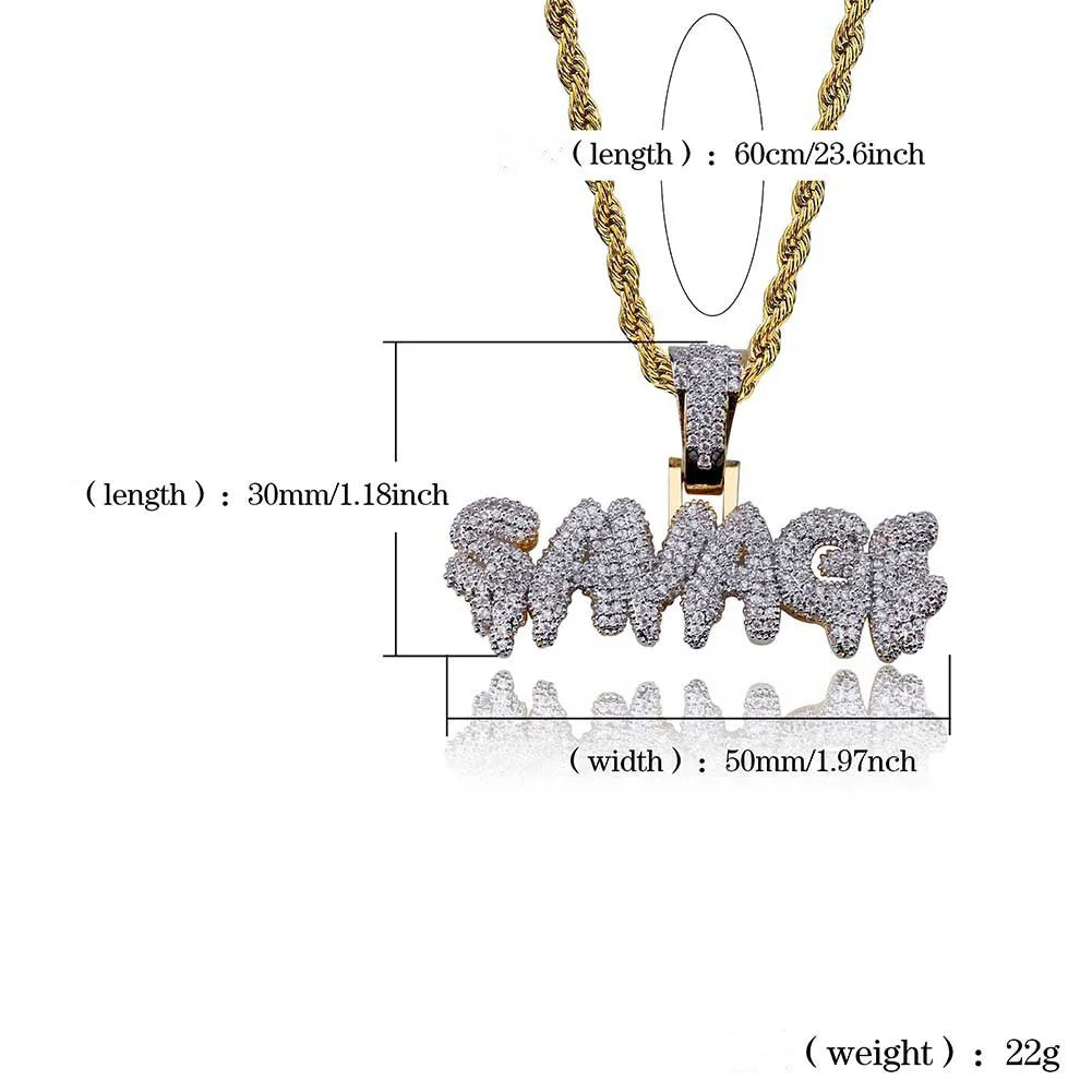 Iced Out Savage Pendant & Necklace