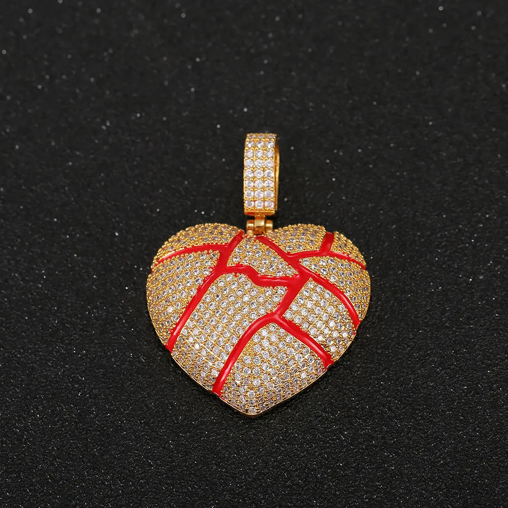 Lava Heart Pendant & Necklace 