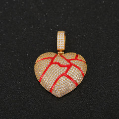 Lava Heart Pendant & Necklace 