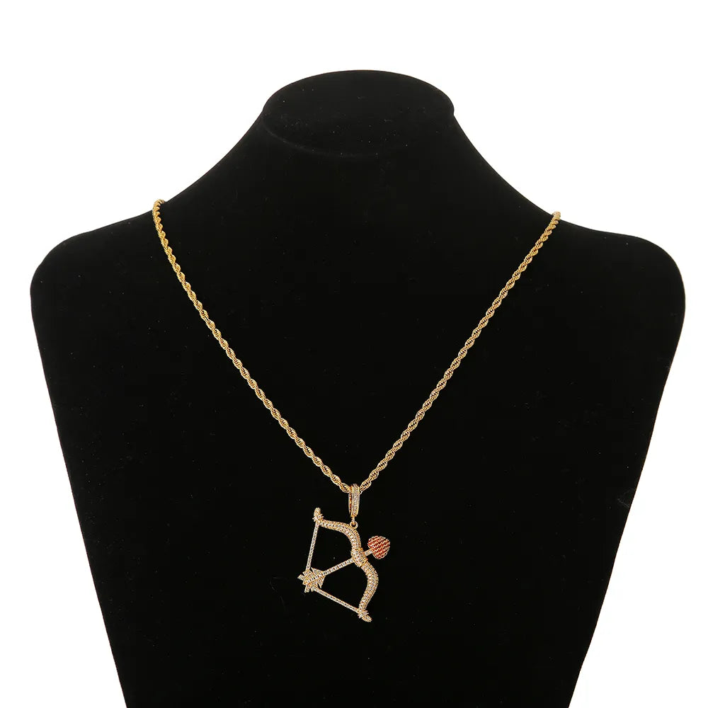 Iced Out Cupid's Bow Pendant & Necklace