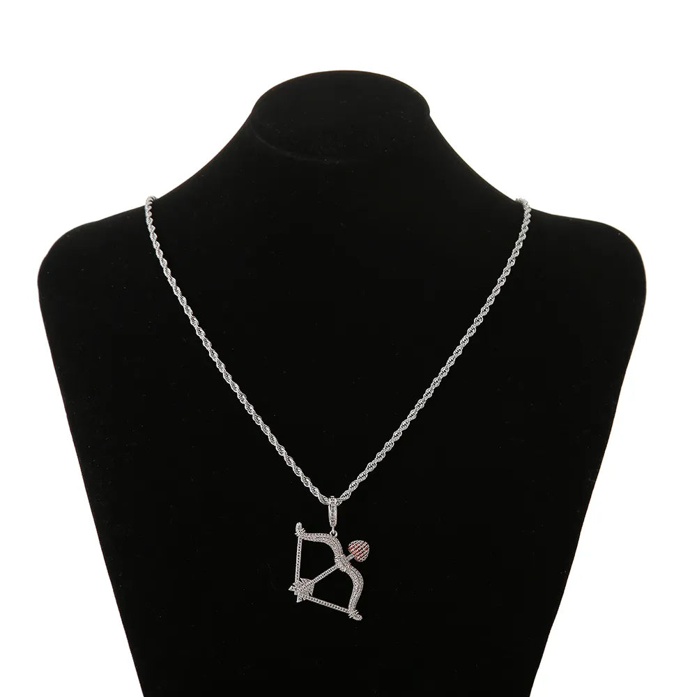 Iced Out Cupid's Bow Pendant & Necklace