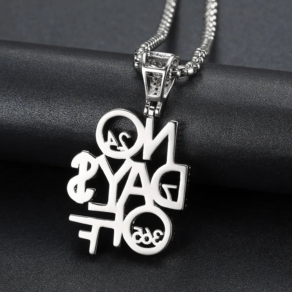 Iced Out No Days Off Pendant & Necklace – Gold or Silver