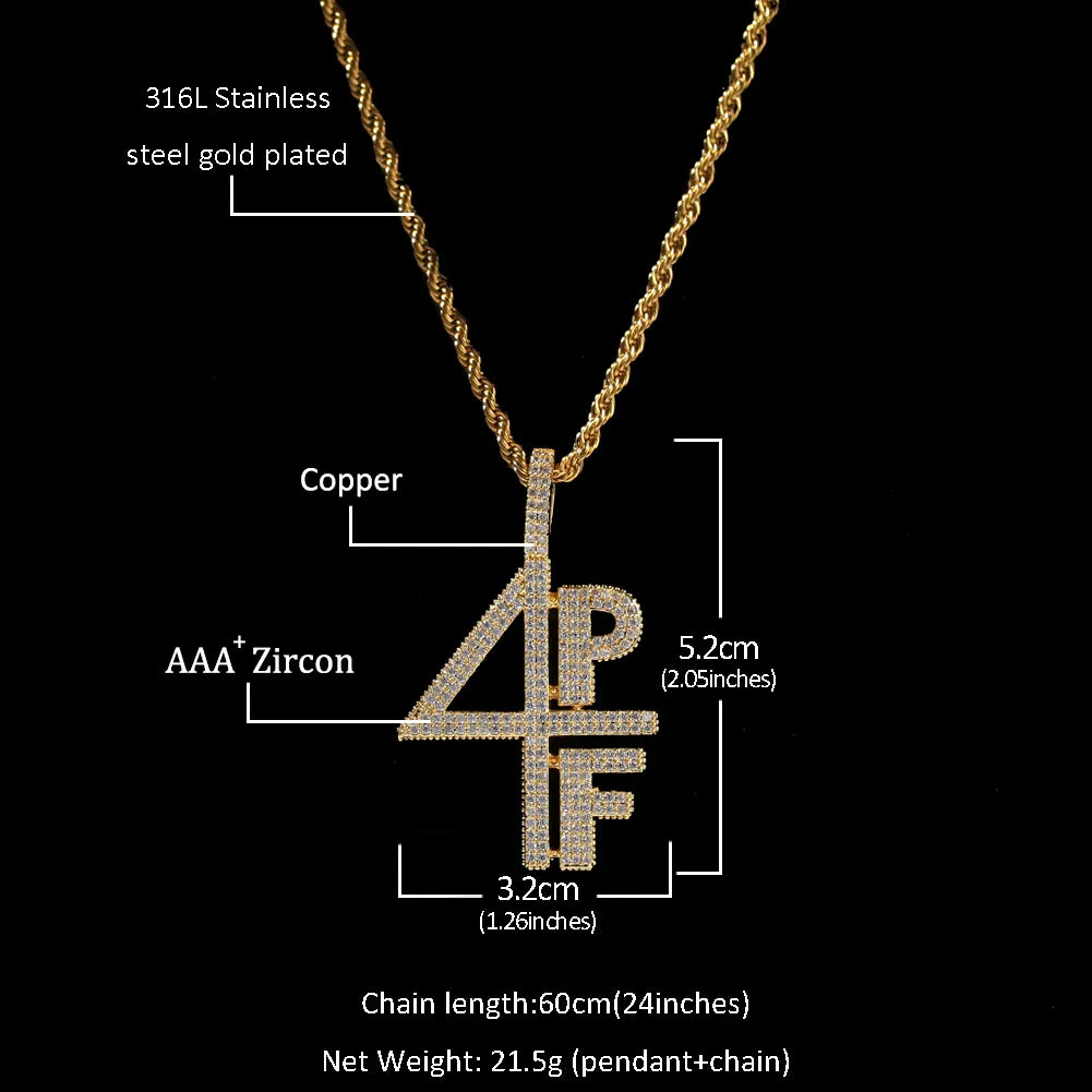 Iced Out 4PF Pendant and Necklace
