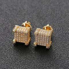 Iced Out Square Stud Earrings