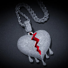 Iced Out Drippy Heart & Necklace