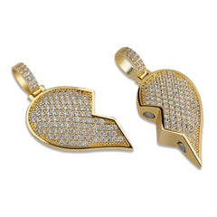 Iced Out 2-Piece Hearts for couples