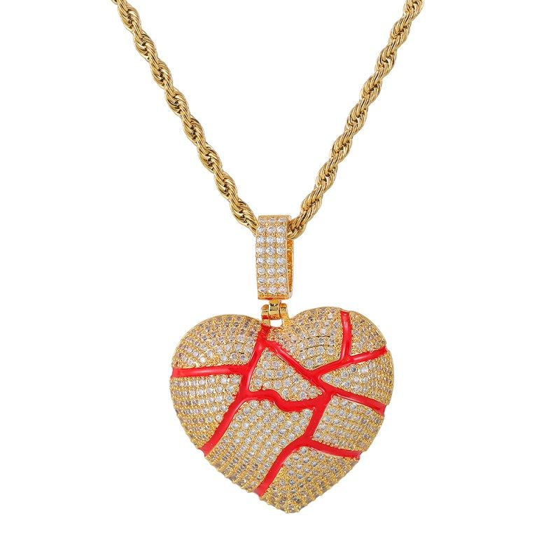 Lava Heart Pendant & Necklace 