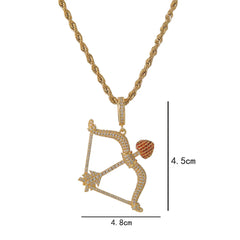 Iced Out Cupid's Bow Pendant & Necklace