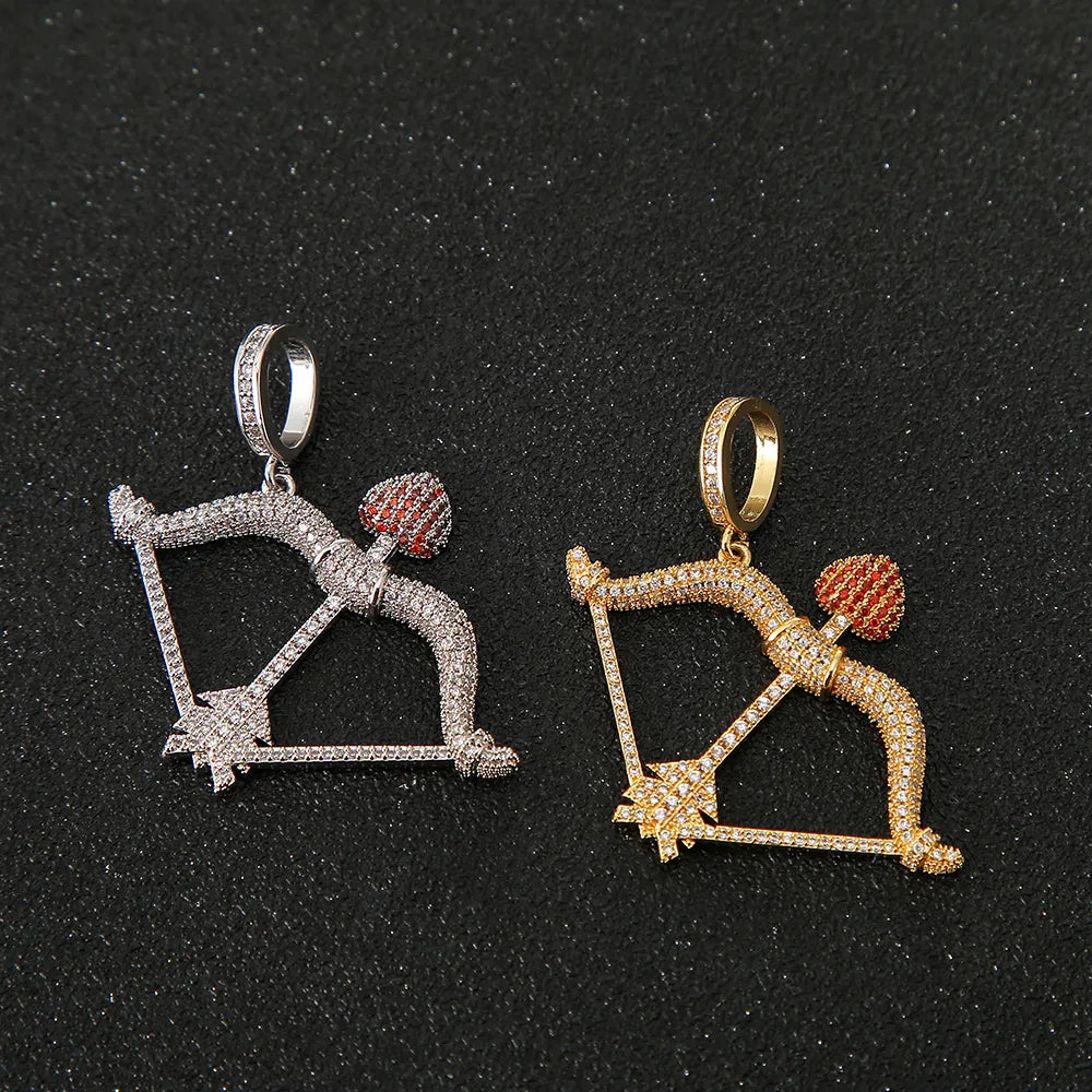 Iced Out Cupid's Bow Pendant & Necklace