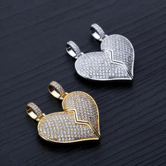 Iced Out 2-Piece Hearts for couples