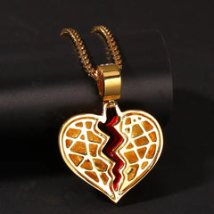 Iced Out Broken Heart Pendant