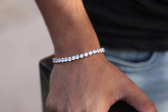 1 Row Tennis Bracelet – 3mm / 4mm / 5mm / 6mm