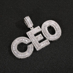 Custom Name Pendant (Baguettes)