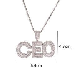 Custom Name Pendant (Baguettes)