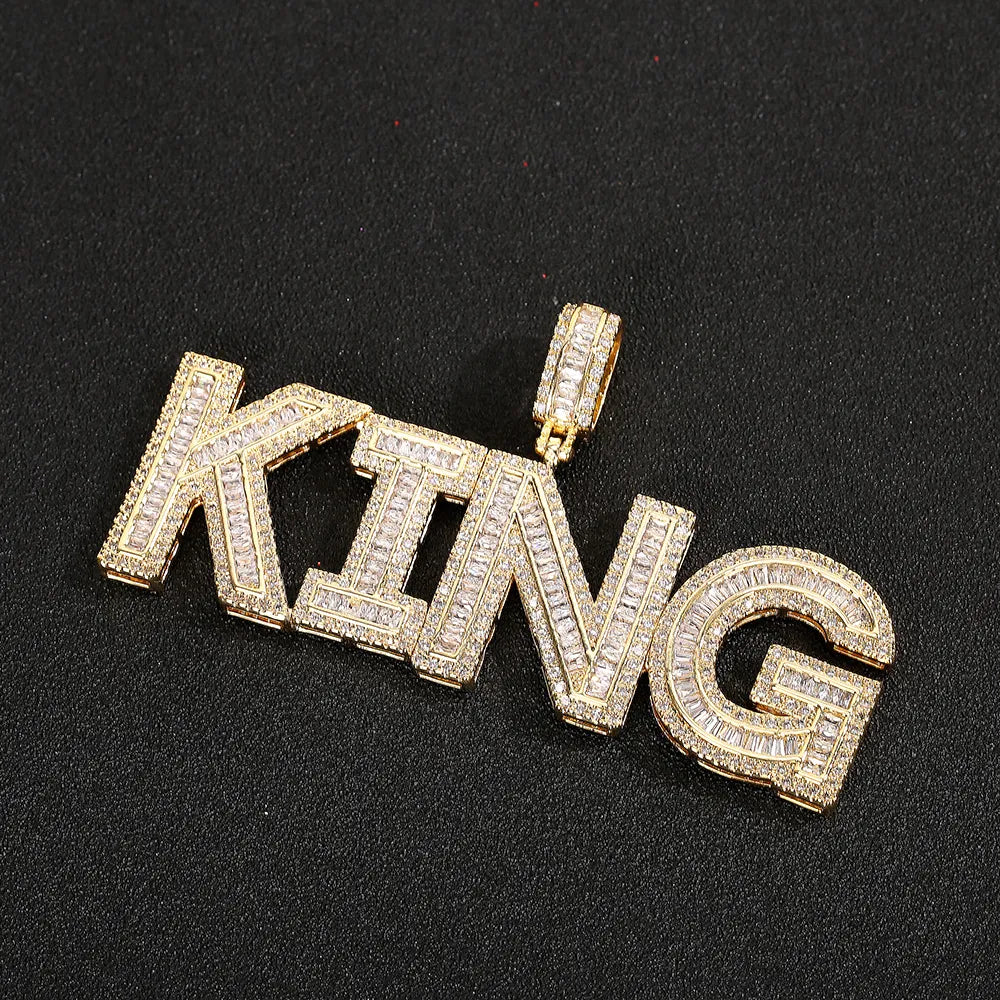 Custom Name Pendant (Baguettes)