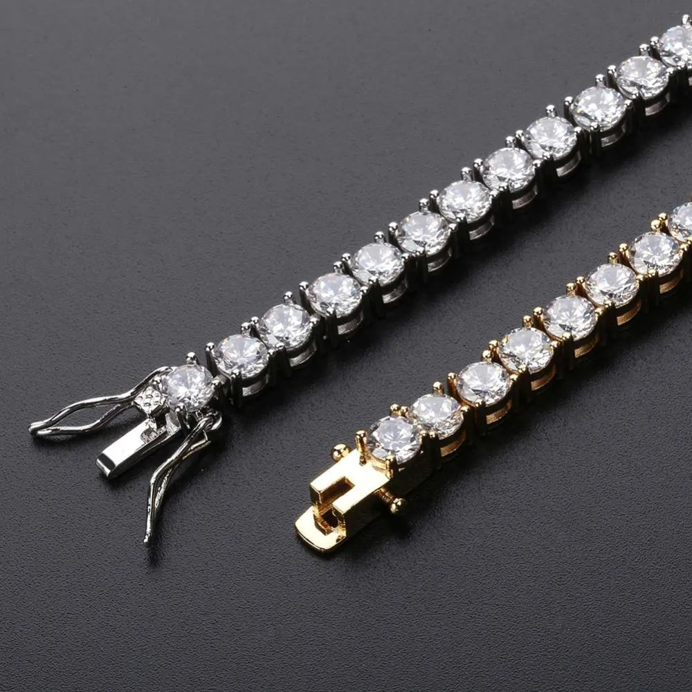 1 Row Tennis Bracelet – 3mm / 4mm / 5mm / 6mm