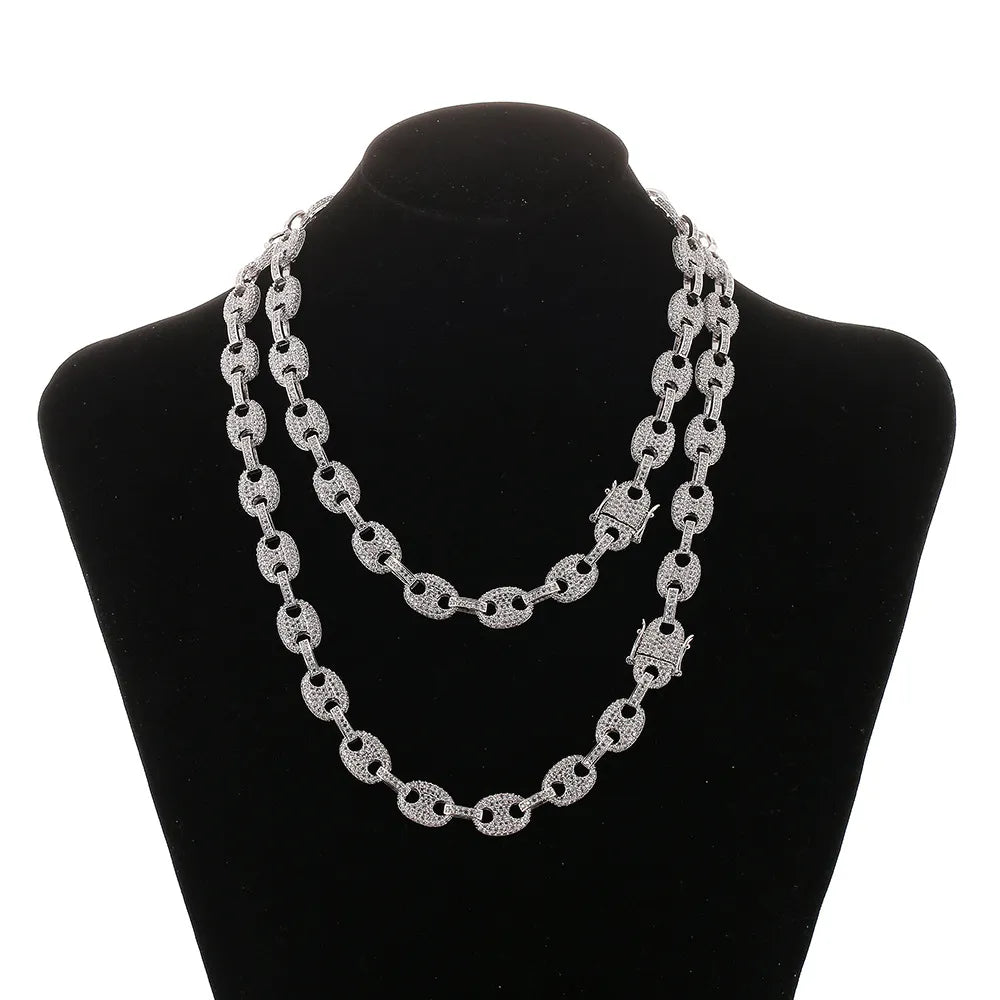Iced Out Puffed Mariner Link Chain