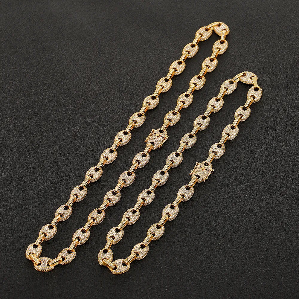Iced Out Puffed Mariner Link Chain