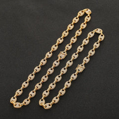 Iced Out Puffed Mariner Link Chain