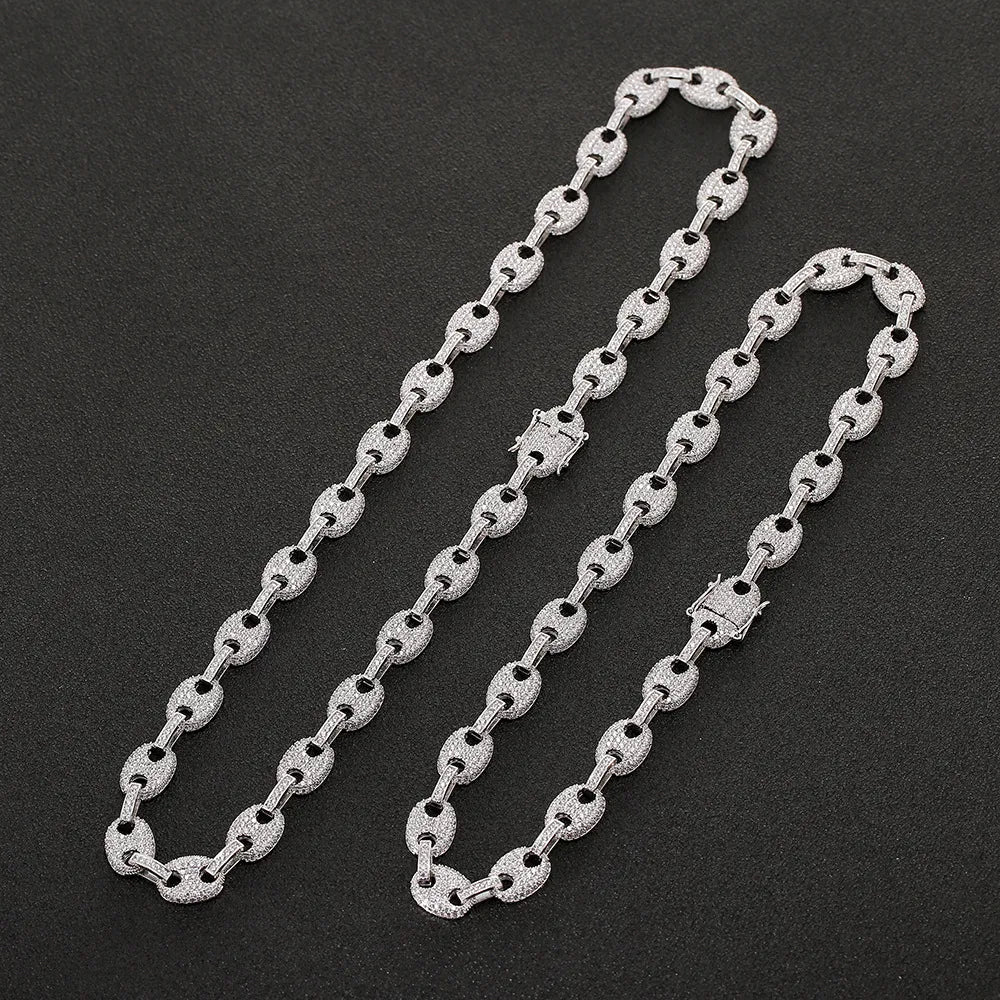 Iced Out Puffed Mariner Link Chain