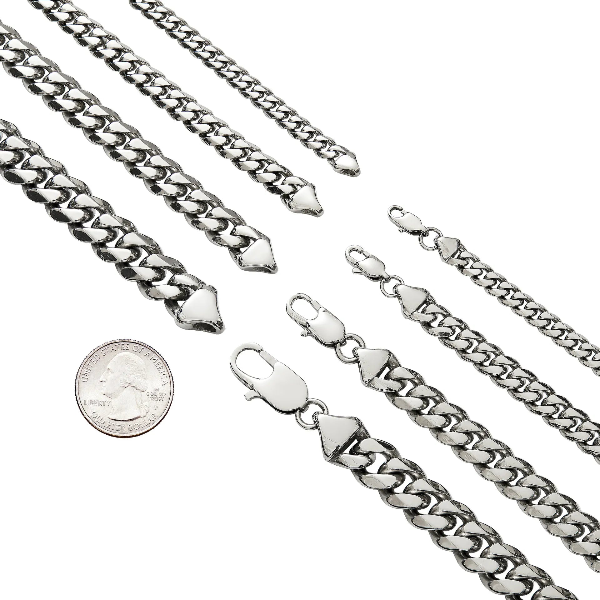 Silver Cuban Link Chain 6/8/10/12mm